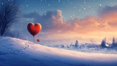 Twin Hearts Levitate Through Frozen Reverie.