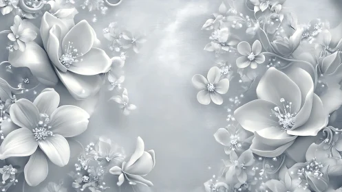 Luminous Garden in Soft Monochrome.