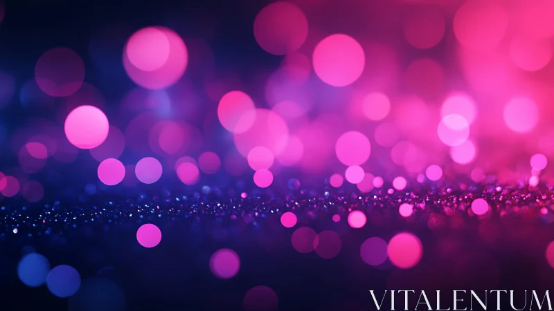 Abstract bokeh lights in vibrant pink and purple tones, digital style.