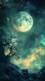 Moonlit cliffs and quiet stars over a dreaming valley.