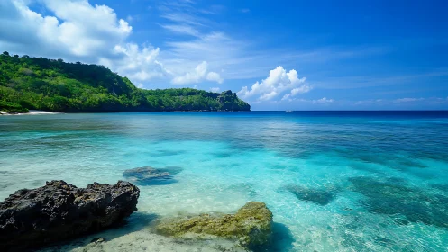 Turquoise Cove Whispers: Where Jungle Meets Endless Blue.