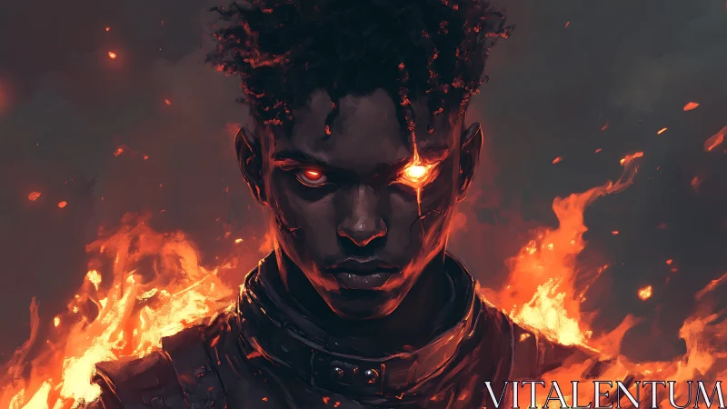 Pyrokinetic cyber-host with incandescent ocular core.