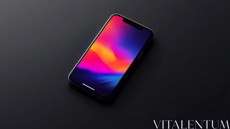 Modern Smartphone Vibrant Gradient Display Wallpaper