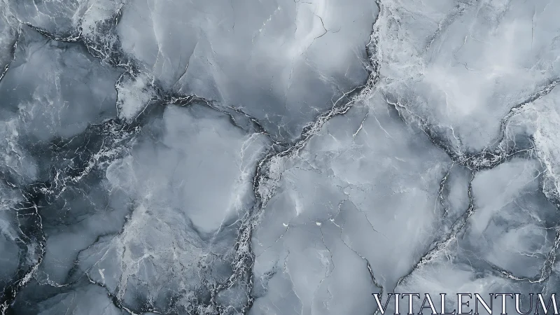 Abstract close-up of blue marble texture with natural veining.