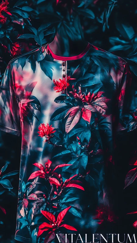 Chromatic Floral Overlay: Botanical Pattern Projection Analysis.