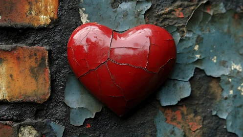 A Cracked Heart Holds On.