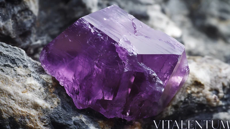 Raw amethyst crystal shows sharp facets, deep violet glow.