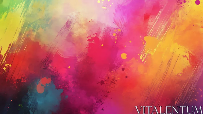 Radiant rainbow brushstrokes bursting with joyful color.