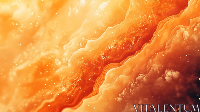 Golden cosmic currents drifting through molten light.