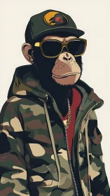 Streetwise chimp commander coolly owns the urban jungle