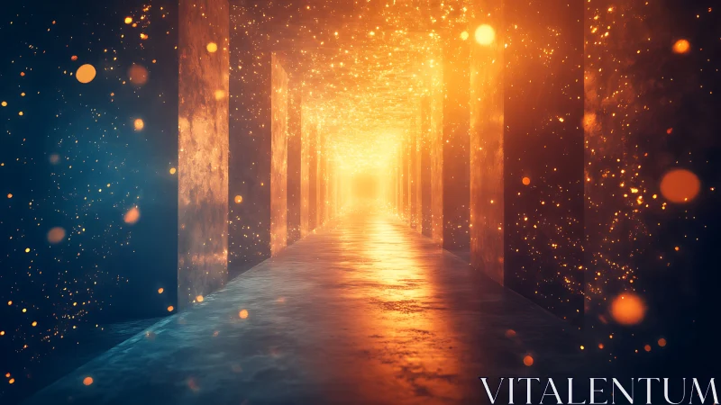 Luminous corridor of stardust leading into a radiant abyss.