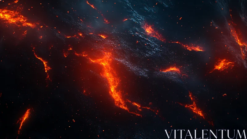 Earth at Night - Continents Illuminated by Fire and Light.