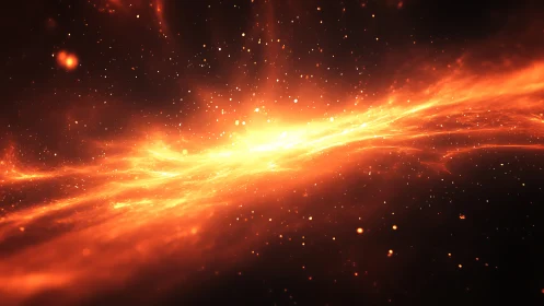 Solar storm river carving a molten path through night.