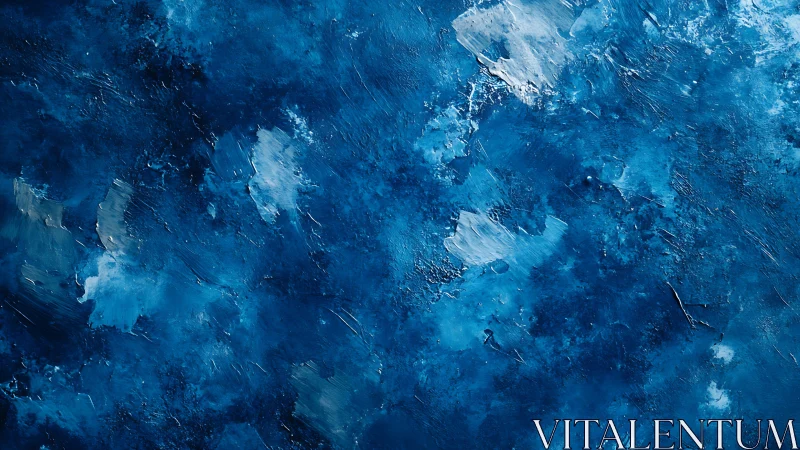 Textured ultramarine turbulence with impasto luminosity field.