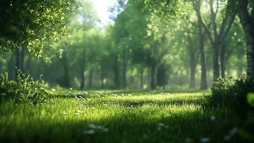 Arboreal Corridor with Differential Depth-of-Field: Luminous Canopy Penetration Study.