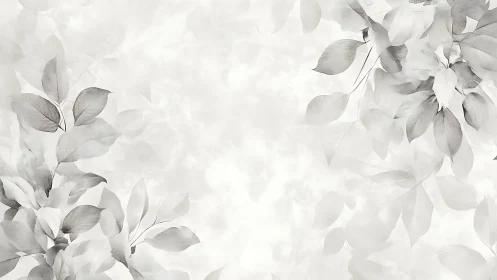 Whispering grayscale foliage drifting through pale morning fog.