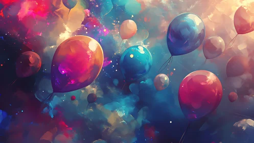 Luminous Orbs Drift Through Chromatic Dreamscapes.