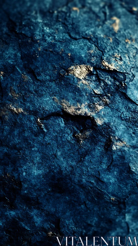 Dark textured rock surface with blue tones and highlights.