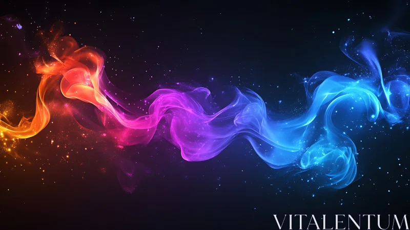 Chromatic Energy Dance Across the Void.