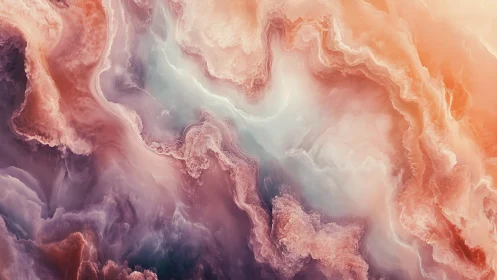 Nebulous pastel cloudscape with fluid marble-like gradients