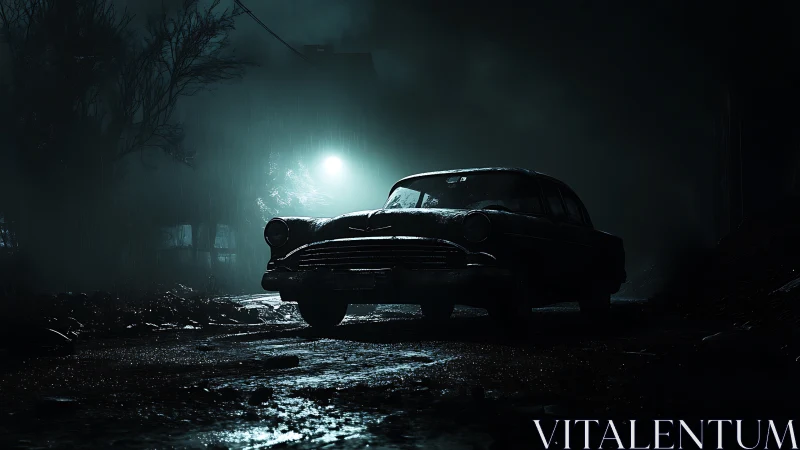 Midnight rain crowns a forgotten classic in blue neon haze