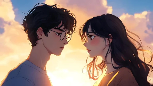 Sunset-soft confession between two quietly burning hearts.