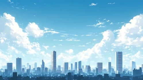 Skyscrapers quietly trade secrets with the towering clouds