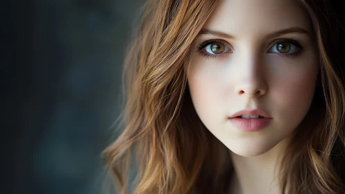 Luminous hazel gaze in soft-focus portrait hush.