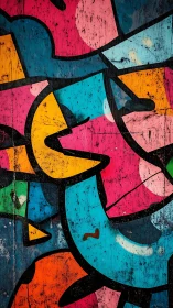 Graffiti curves collide across weathered painted concrete wall.