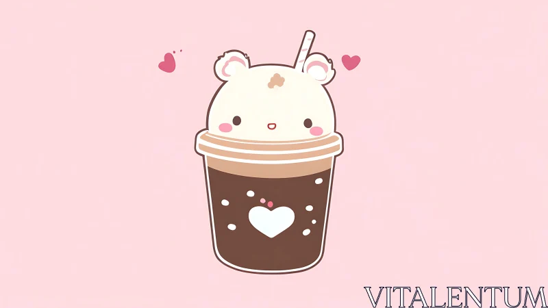 Sweet bear latte friend in a cup of cozy happiness.