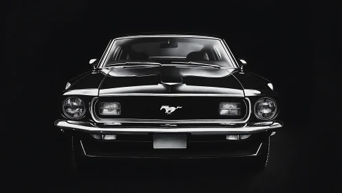 Midnight muscle coupé stares down the darkness in chrome