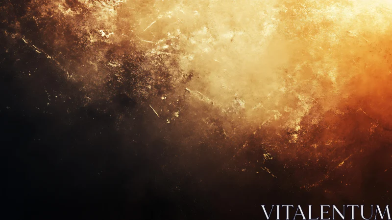 Abstract textured background with golden and dark tones, digital art.