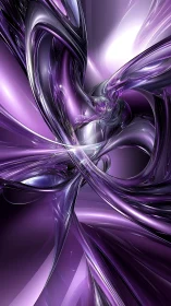 Chromatic vortex of reflective violet parametric ribbons.