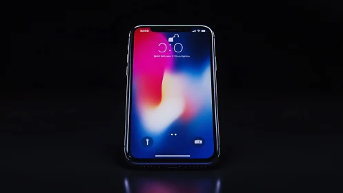 Luminescent iPhone Portal: Time Suspended in Neon Reverie.