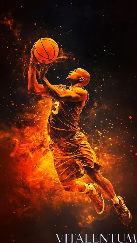 Fiery basketball leap capturing heart, hustle, and motion.