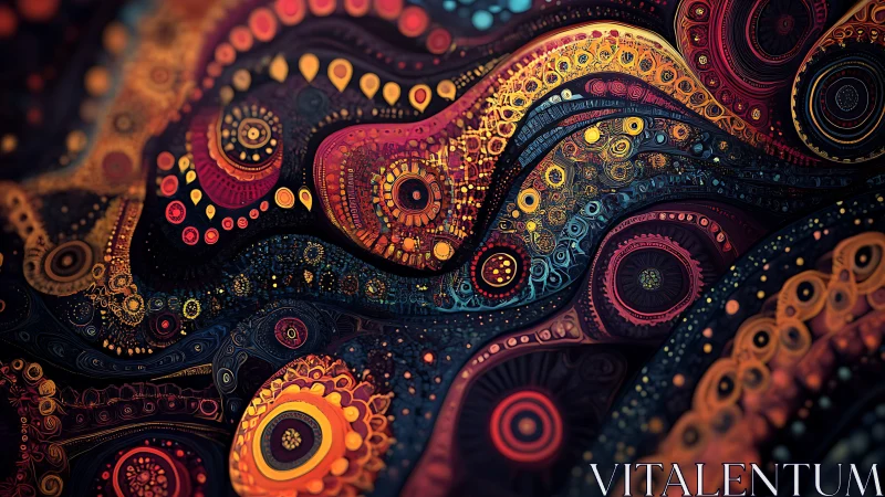 Fractal vortex ribbons with concentric luminescent nuclei.