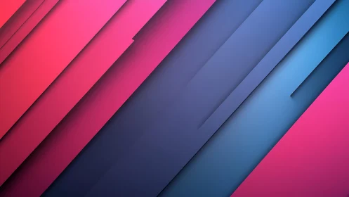 Abstract geometric background with layered pink and blue gradients.