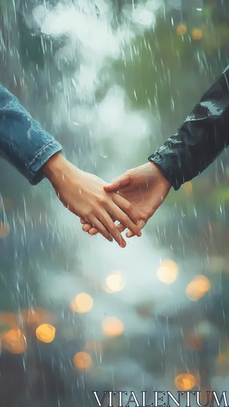 Two Hearts Dancing Through Raindrops.