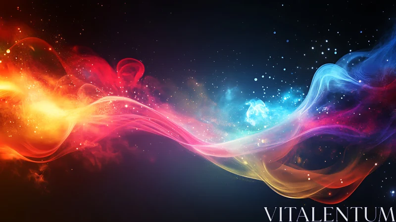 Nebula rivers twist across space in a chromatic whisper