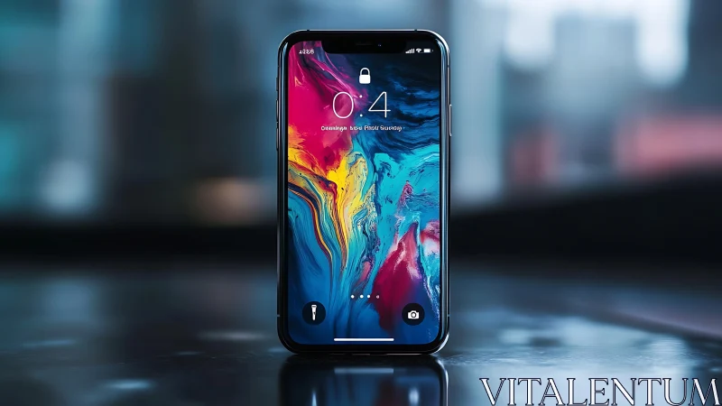 Vibrant Lock Screen: Where Colors Dance and Time Stands Still.