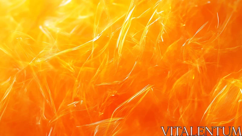 Vivid Abstract Orange and Yellow Feather Texture in Soft Focus.