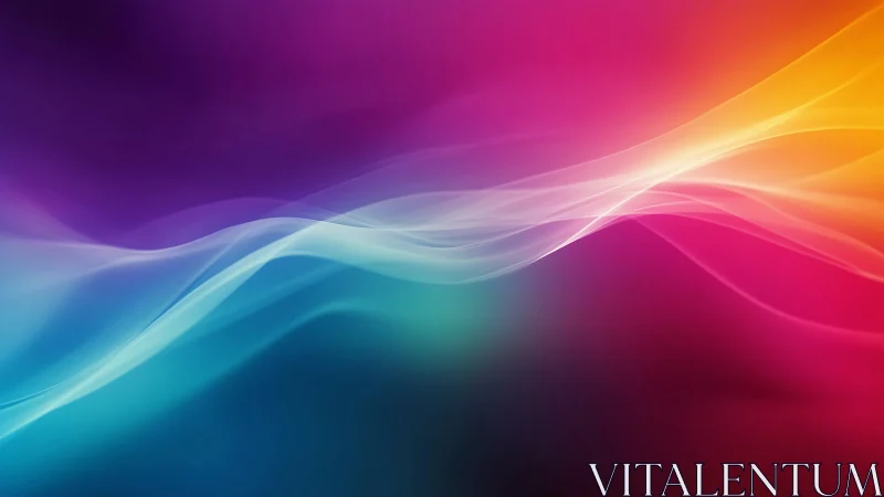 Multispectral gradient waves with translucent light ribbons.