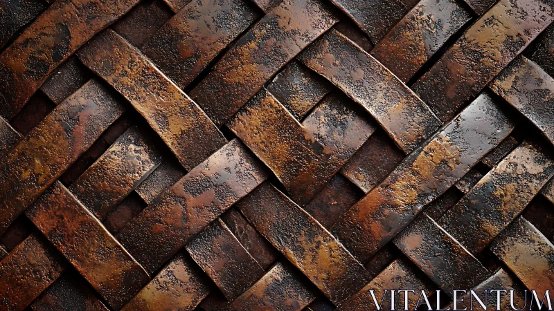 Woven Rusty Metal Texture with Industrial and Rustic Style.