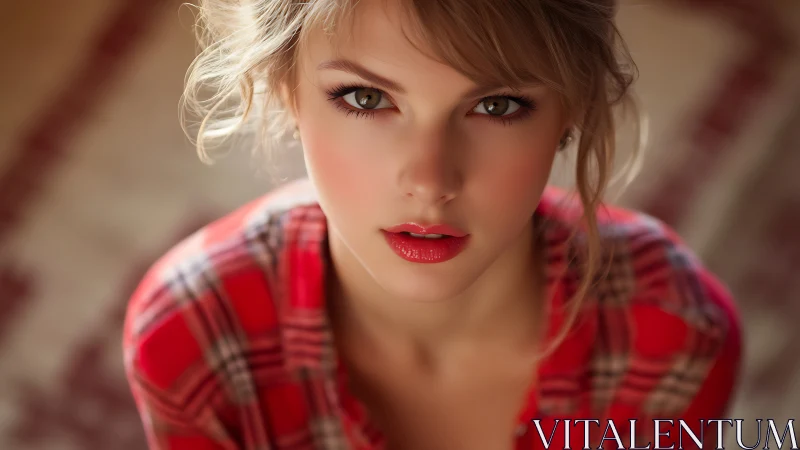 Photorealistic close-up portrait in shallow-depth focus study.