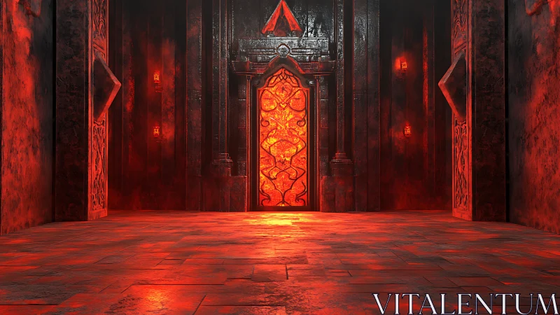 Blazing Infernal Gateway in a Lava Lit Stone Temple.
