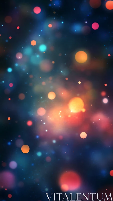 Nebula confetti drifting through a soft-focus cosmic hush.