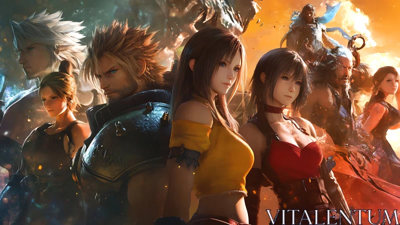 Radiant heroes stand united in a blazing fantasy showdown