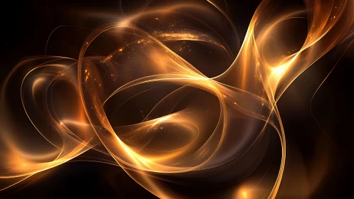 Luminescent fluid dynamics of golden plasma filaments.