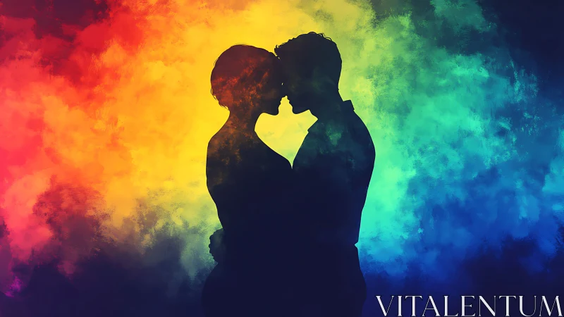 Two Hearts, One Colorful Moment of Connection.