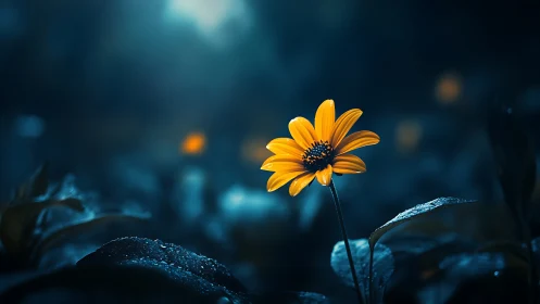 Golden Bloom Against the Night.